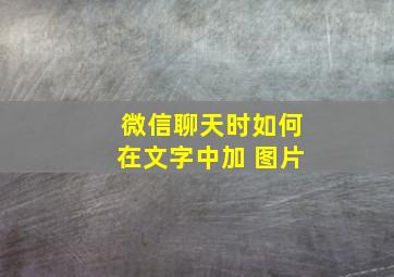 微信聊天时如何在文字中加 图片